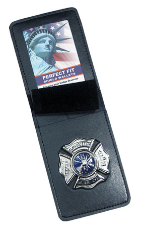 Perfect Fit Duty Leather Top Open Badge Case